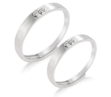 Cute Cat Couples Rings (One Pair)